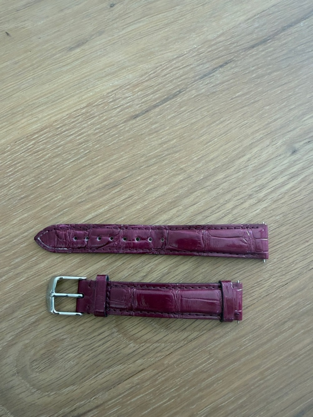 Michele Croc-Embossed Leather Watch Strap